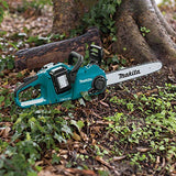 Makita XCU03PT1 18V X2 (36V) LXT Lithium-Ion Brushless Cordless 14" Chain Saw Kit with, 4 Batteries (5.0Ah)