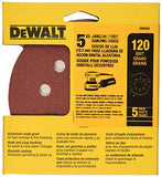 DEWALT DW4303 5-Inch 8-Hole 120-Grit Hook-and-Loop Random Orbit Sandpaper (5-Pack)