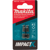 Makita A-96534 ImpactX™ #3 Square Recess 1″ Insert Bit, 2 Pack