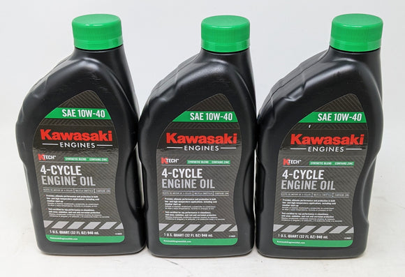 Kawasaki 99969-6296 SAE 10W-40 4-Cycle Engine Oil (3-Quarts)