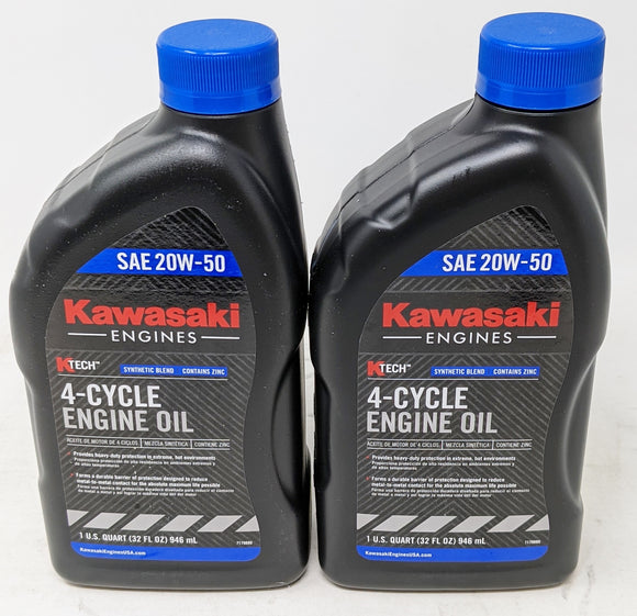 Kawasaki Pack of 2 99969-6298 SAE 20W-50 4-Cycle Engine Oil Quart