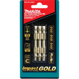Makita B-49616 Impact GOLD® 3 Pc. Assorted (2-1/2") Torx Double-Ended Power Bits