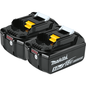 Makita BL1850B-2 18V LXT® Lithium-Ion 5.0Ah Battery, 2 Pack