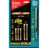 Makita B-44987 Impact GOLD® 7 Pc. Double-Ended Power Bits with Mag Boost